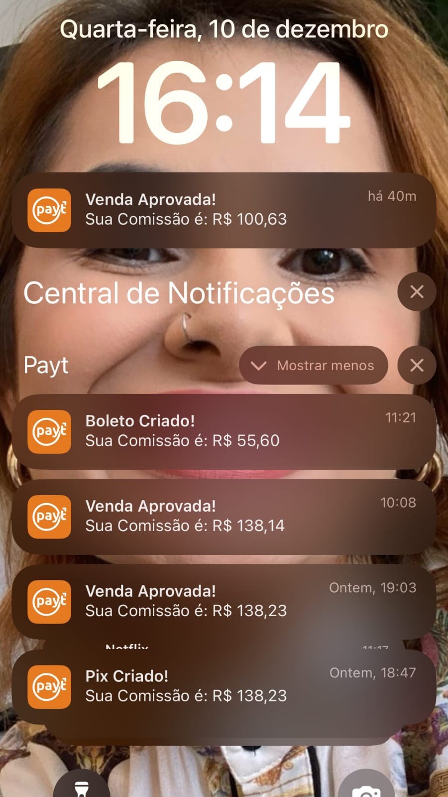 Notificações de vendas aprovadas no celular
