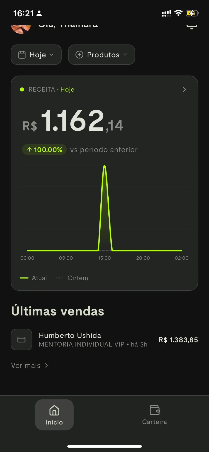 Notificação de venda aprovada